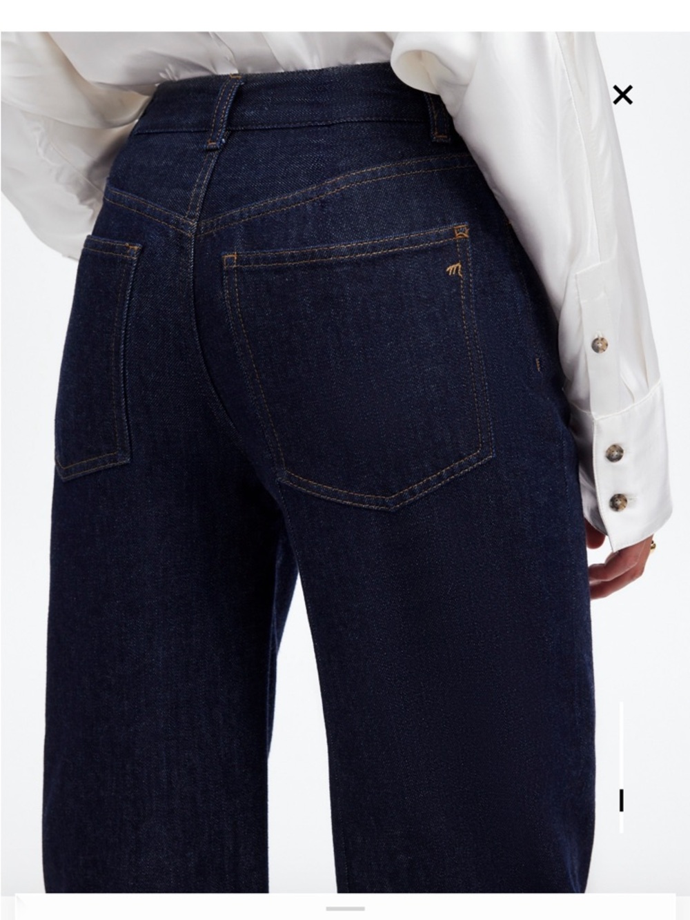 Madewell Perfect Vintage Wide-Leg Jeans in Dark Rinse Wash Soft Drape - Picture 2 of 8